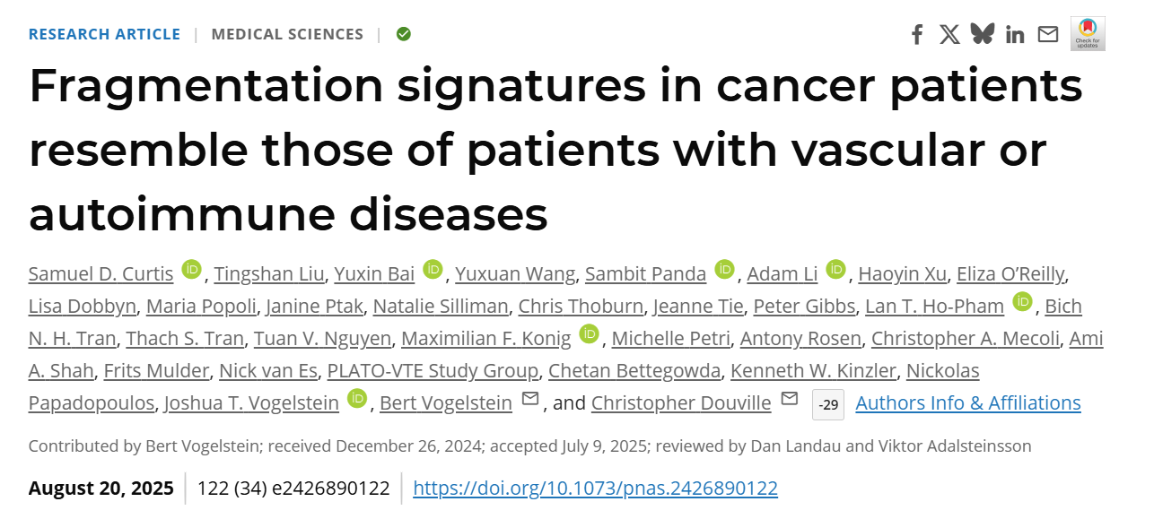 Nicola Ferrari: Cell-free DNA Fragmentation Signatures Link Cancer and Autoimmunity