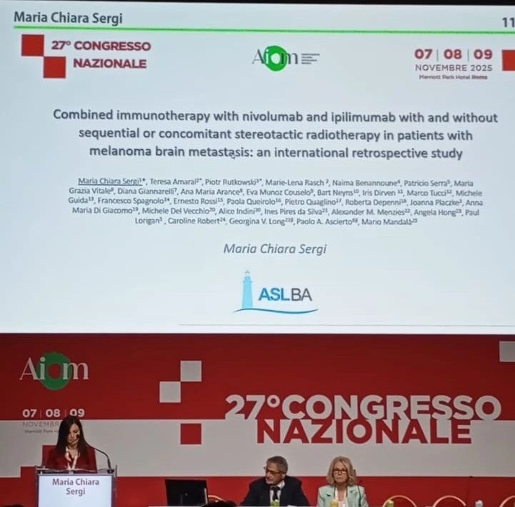 Maria Chiara Sergi: Honored to have Presented Our Study Results During the AIOM 2 Maria Chiara Sergi: Honored to have Presented Our Study Results During the AIOM