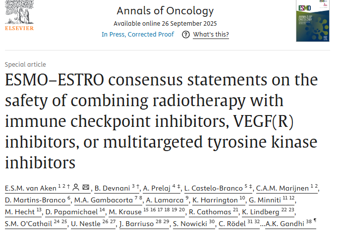 Daisuke Kotani: ESMO-ESTRO Guidelines on Combining Radiotherapy with ICIs, VEGFi, and TKIs 3 Daisuke Kotani: ESMO-ESTRO Guidelines on Combining Radiotherapy with ICIs, VEGFi, and TKIs