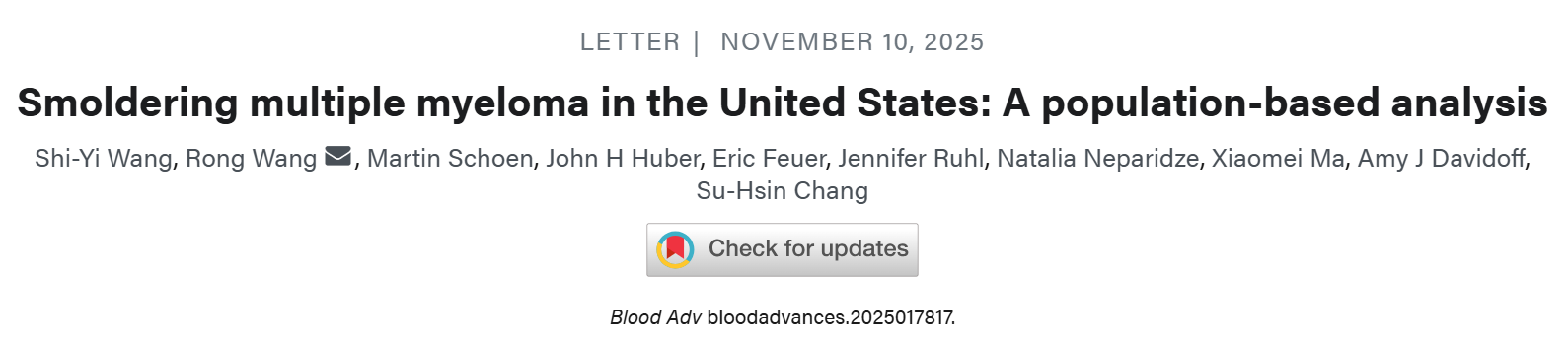 Myeloma Paper of the Day, November 11th, Suggested by Robert Orlowski