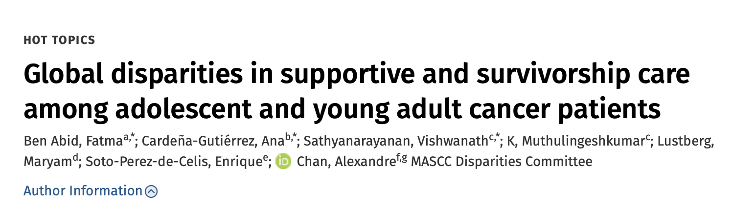 Jasmin Hundal: Addressing the AYA Cancer Survivorship Equity Crisis 2 Jasmin Hundal: Addressing the AYA Cancer Survivorship Equity Crisis