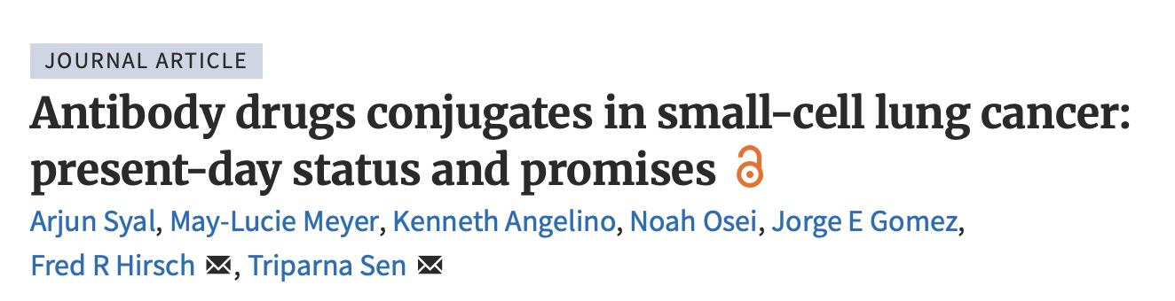 Triparna Sen: Present-Day Status and Promises of Antibody–Drug Conjugates in SCLC