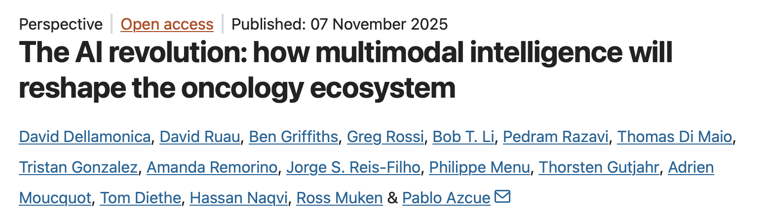 Jorge Reis-Filho: How MMAI is Transforming Cancer Care by Integrating Diverse Data Streams