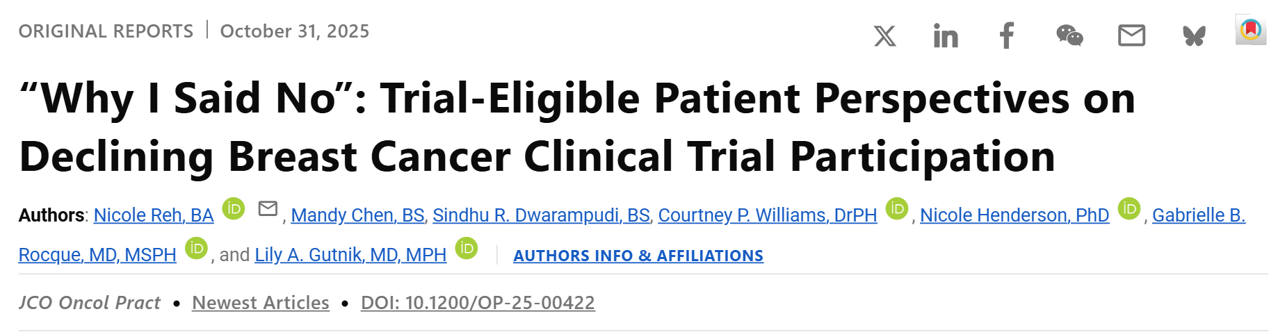 Doğukan Saydan: Why So Few Breast Cancer Patients Join Clinical Trials 2 Doğukan Saydan: Why So Few Breast Cancer Patients Join Clinical Trials