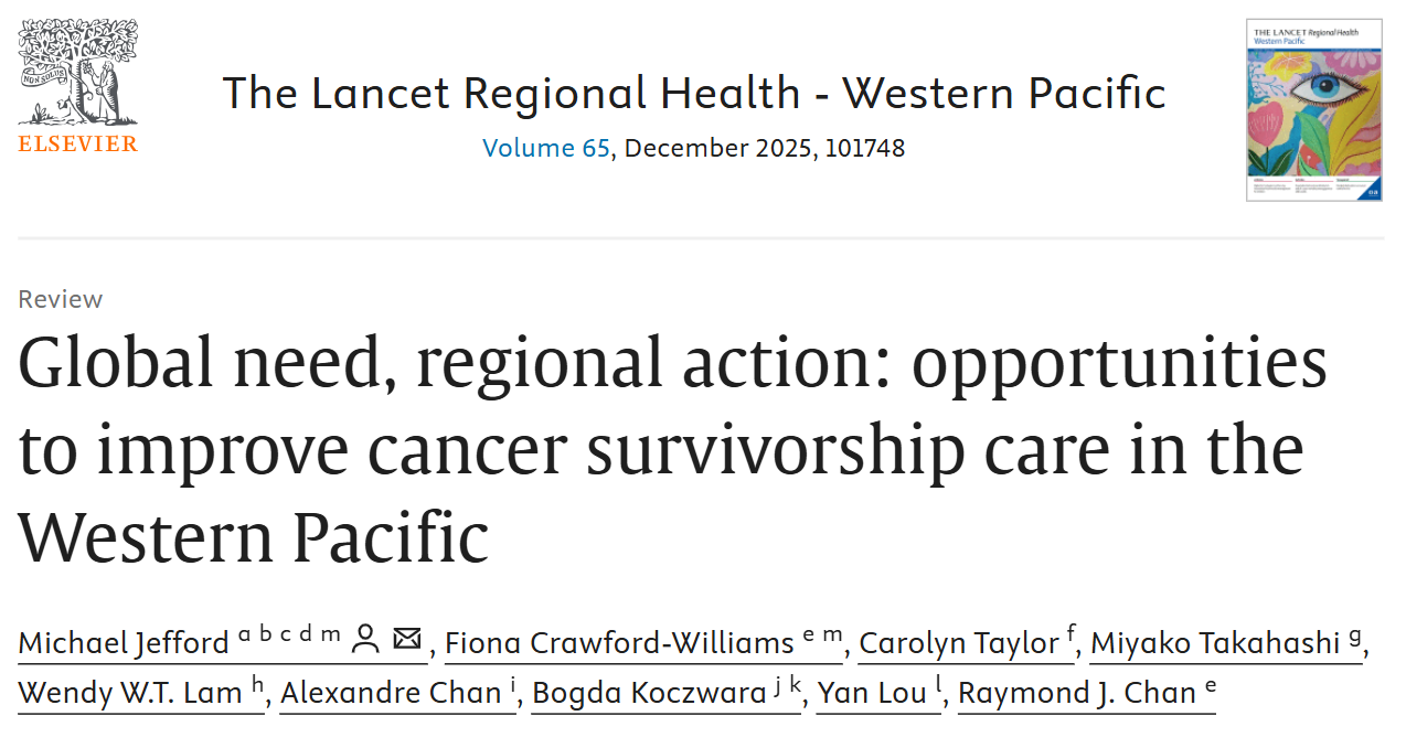 Carolyn Taylor: Opportunities to Improve Cancer Survivorship Care in the Western Pacific