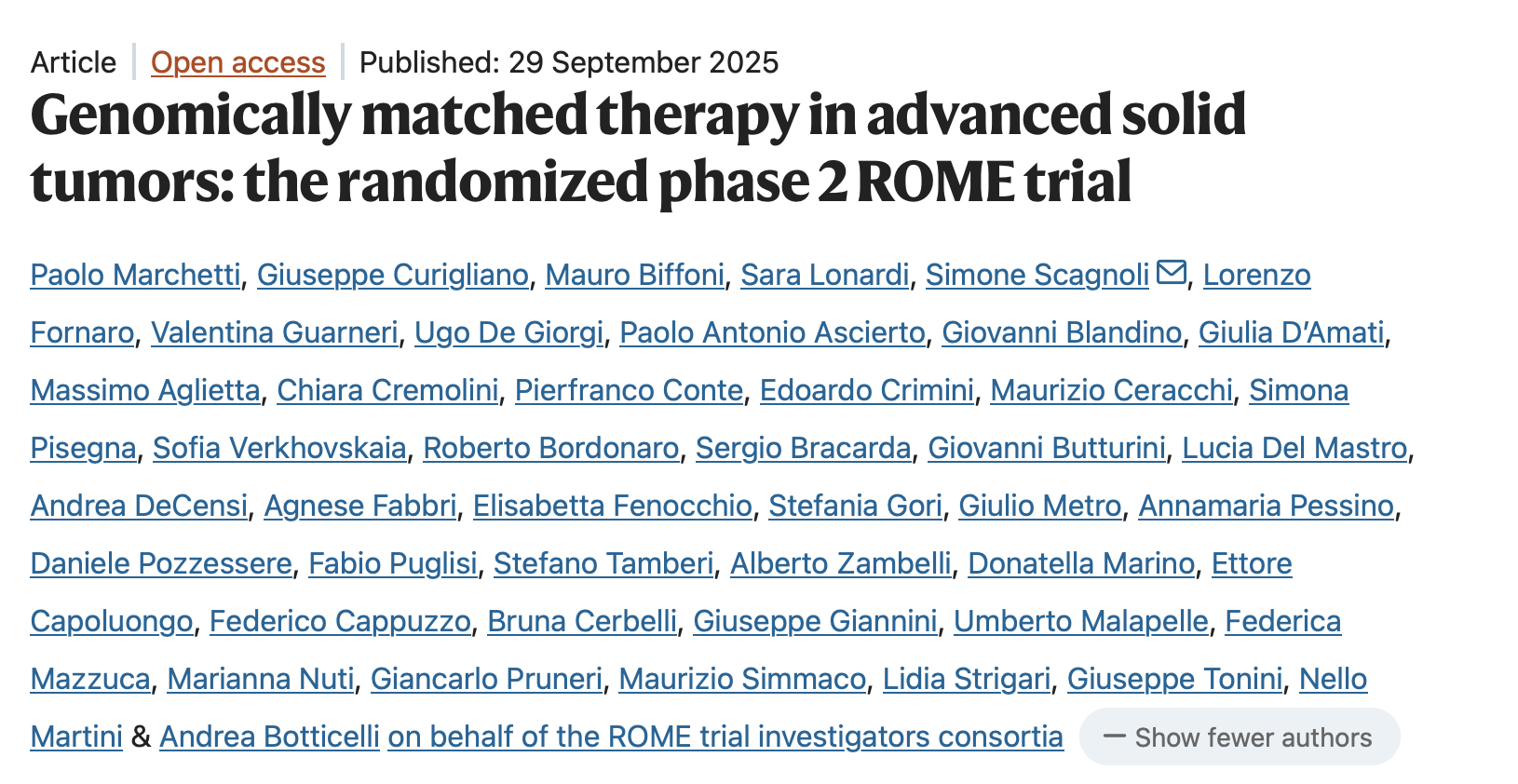 Vivek Subbiah: Thrilled to Share My Editorial on the ROME Trial
