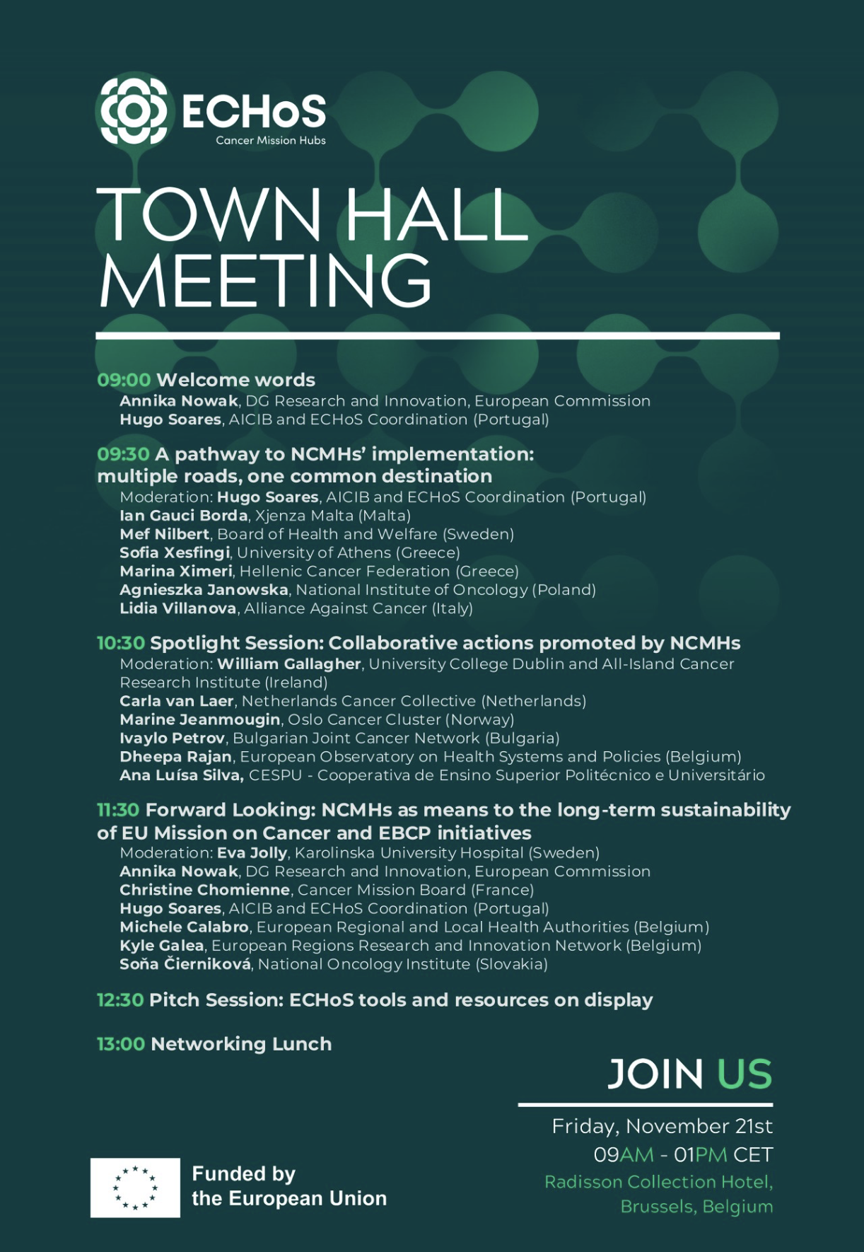 Collaborative Discussion on Europe’s Cancer Policy Future at ECHoS Town Hall Meeting