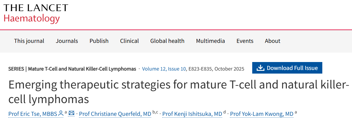 Wee Joo Chng: New Lancet Series on T-Cell and NK-Cell Lymphomas 3 Wee Joo Chng