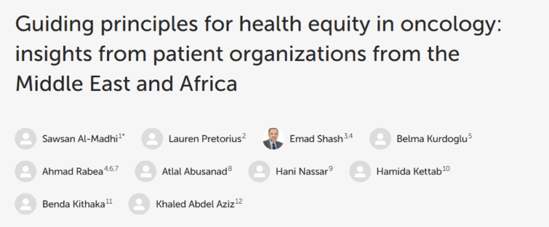 Sawsan AlMadhi: New Insights on Health Equity in Oncology 2 Sawsan AlMadhi: New Insights on Health Equity in Oncology
