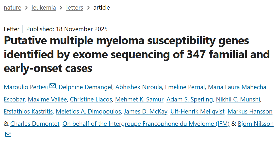 Myeloma Paper of the Day, November 19th, Suggested by Robert Orlowski