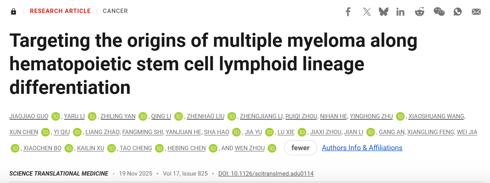 Myeloma Paper of the Day, November 20th, Suggested by Robert Orlowski