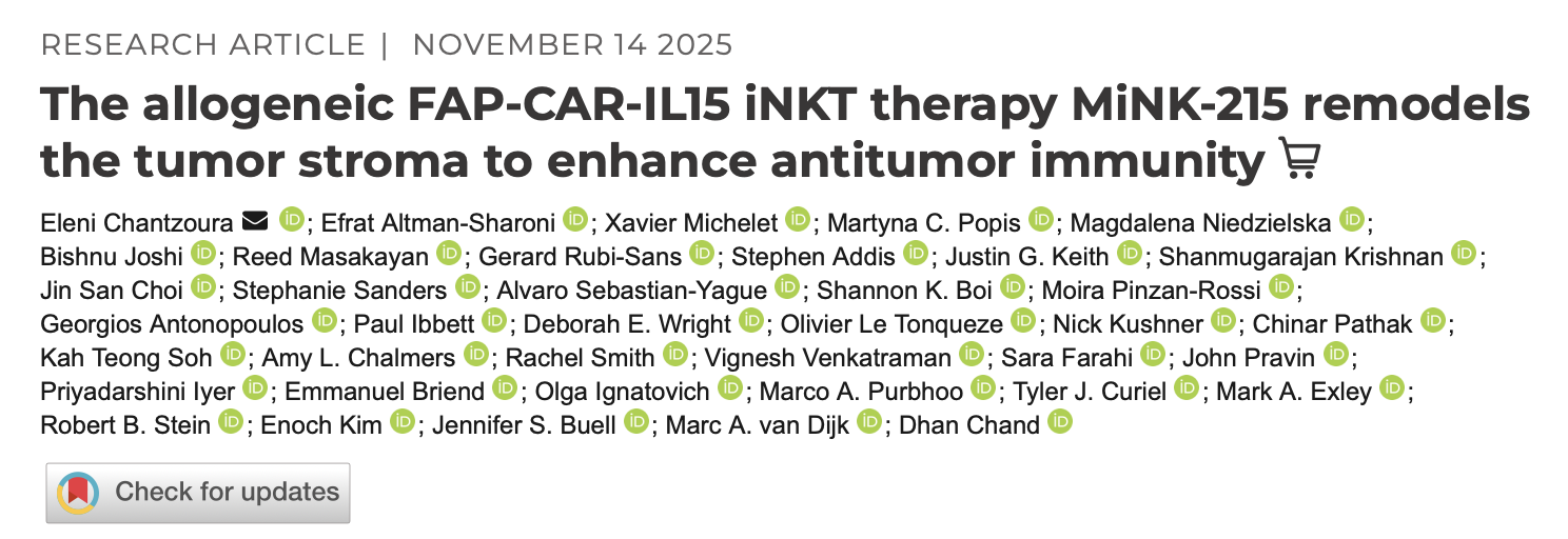 MiNK-215 Clears Harmful Fibroblasts to Help Immune Cells Reach Tumors - MiNK Therapeutics