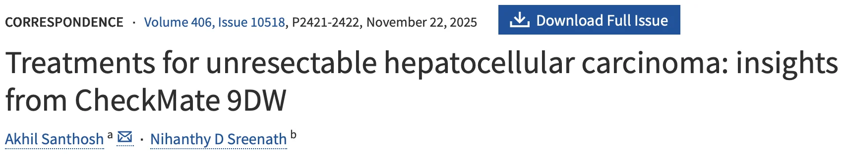 Akhil Santhosh: Caveats and Nuances of Checkmate 9DW in Advanced HCC
