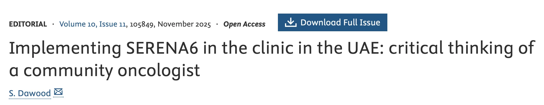 Sergio Cifuentes: Implementing SERENA-6 in Real-World Community Oncology