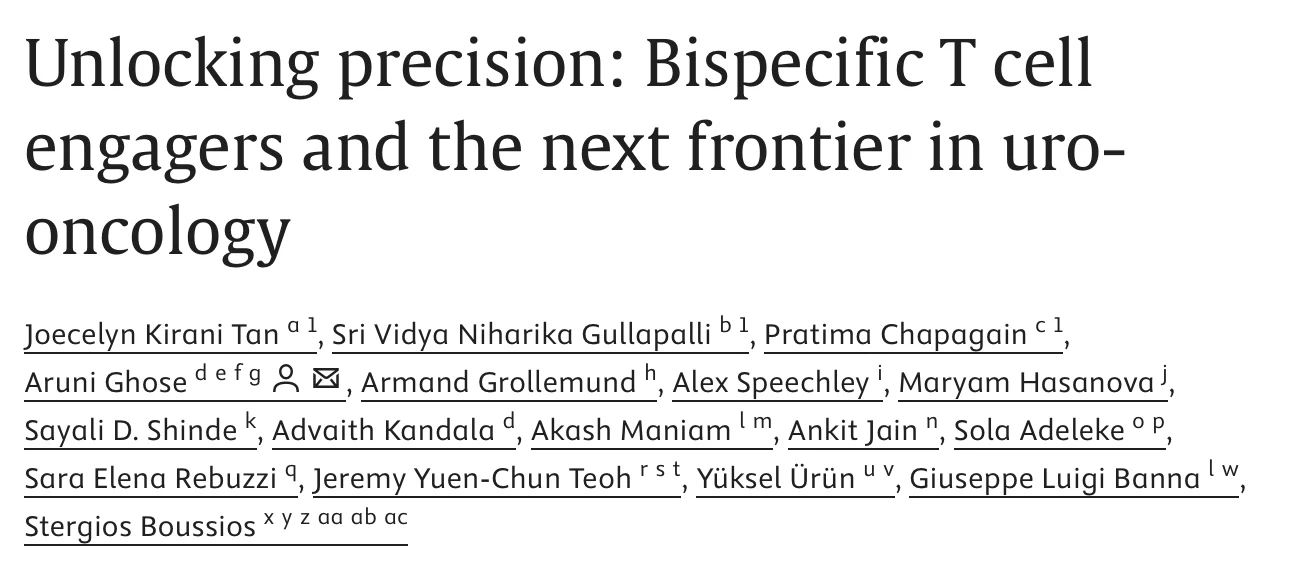 Giuseppe Banna: Bispecific T-cell Engagers are Redefining the Fight Against Urological Cancers