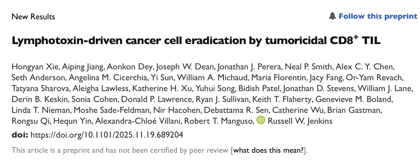 Russell W Jenkins: Tumoricidal CD8+ TIL Are ‘Licensed to Kill’ Cancer Cells Even Without Class I MHC