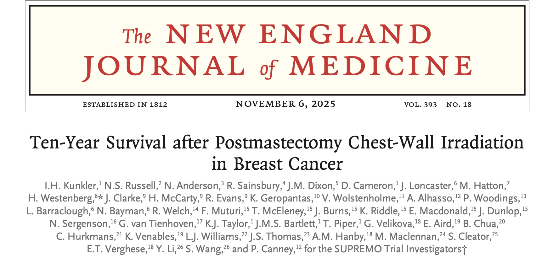 Armando Orlandi: PMRT does not Improve Survival in Intermediate-Risk Breast Cancer 2 Armando Orlandi: PMRT does not Improve Survival in Intermediate-Risk Breast Cancer