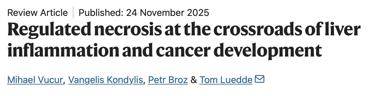 Tom Lüdde: How Necroptosis, Pyroptosis and Ferroptosis Contribute to Inflammatory Liver Diseases and HCC 2 Tom Lüdde: How Necroptosis, Pyroptosis and Ferroptosis Contribute to Inflammatory Liver Diseases and HCC