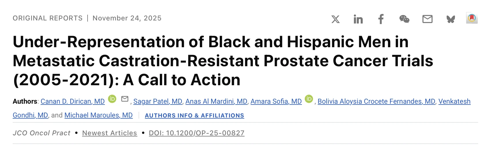 Canan Dirican: Evaluating Racial and Ethnic Representation in mCRPC Clinical Trials 2 Canan Dirican: Evaluating Racial and Ethnic Representation in mCRPC Clinical Trials