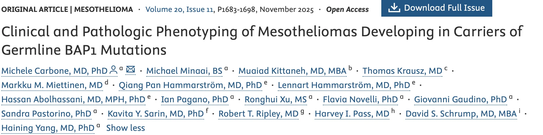 Vivek Subbiah Highlights New Study on Mesotheliomas in Germline BAP1 Mutation Carriers 2 Vivek Subbiah Highlights New Study on Mesotheliomas in Germline BAP1 Mutation Carriers