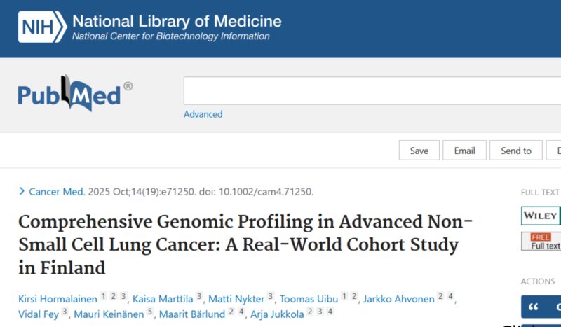 Svetlana Nikic Shared a Study on Comprehensive Genomic Profiling in Advanced NSCLC