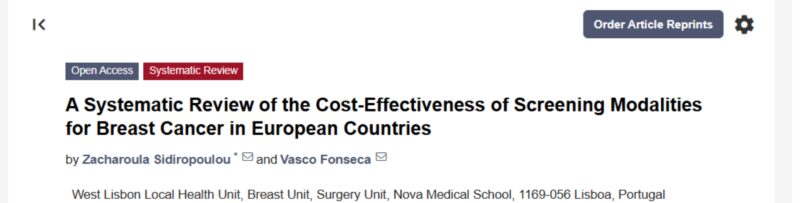 Zacharoula Sidiropoulou: What Really Works in Breast Cancer Screening Across Europe? 2 Zacharoula Sidiropoulou: What Really Works in Breast Cancer Screening Across Europe?