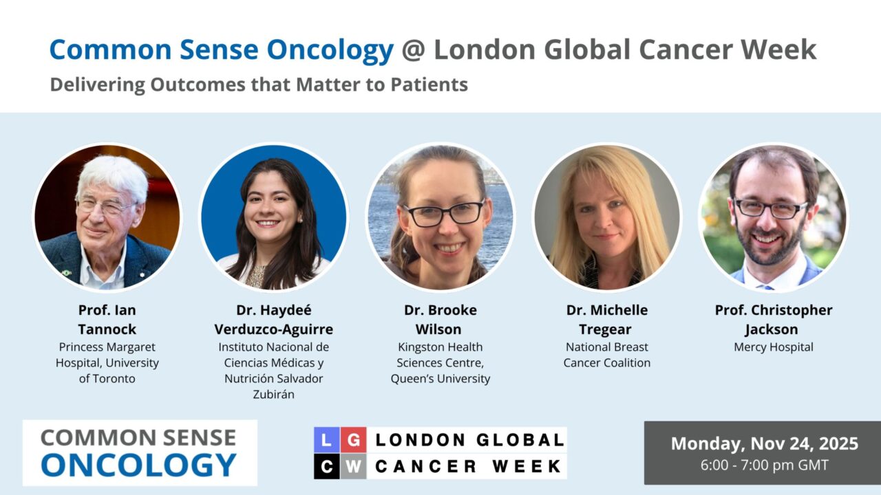Common Sense Oncology at LGCW 2025 – Outcomes that Matter
