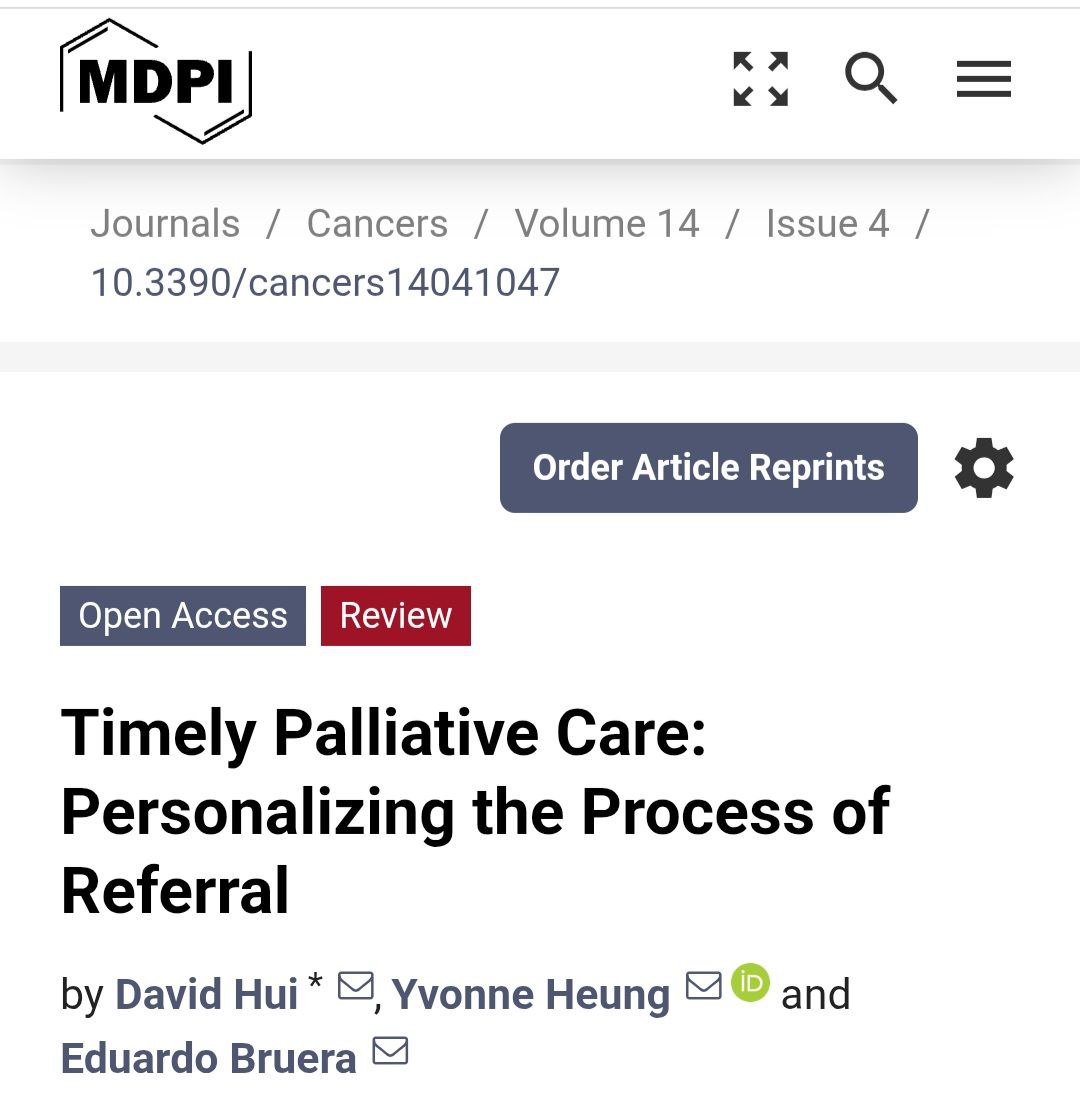 Eduardo Bruera: Personalizing Timely Palliative Care Referrals