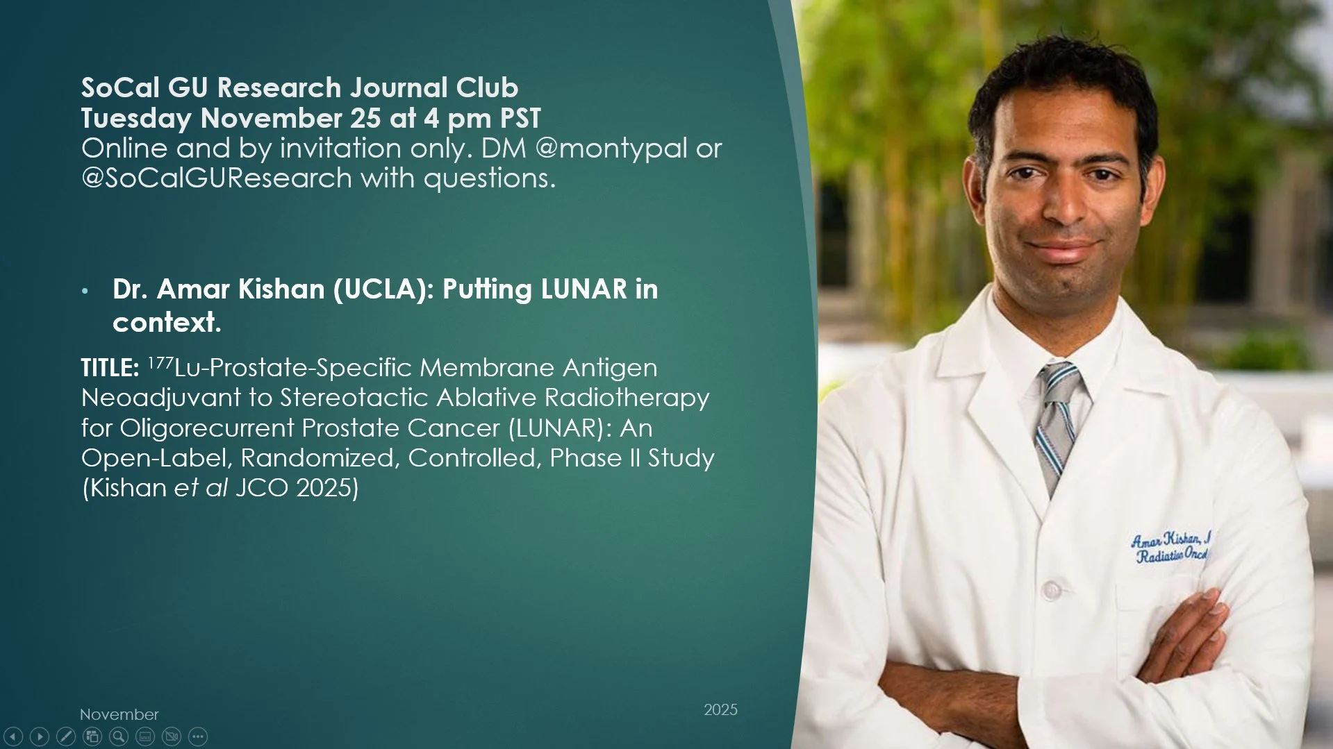 Sumanta K. Pal: Beautiful Discussion of the LUNAR Study by Amar Kishan