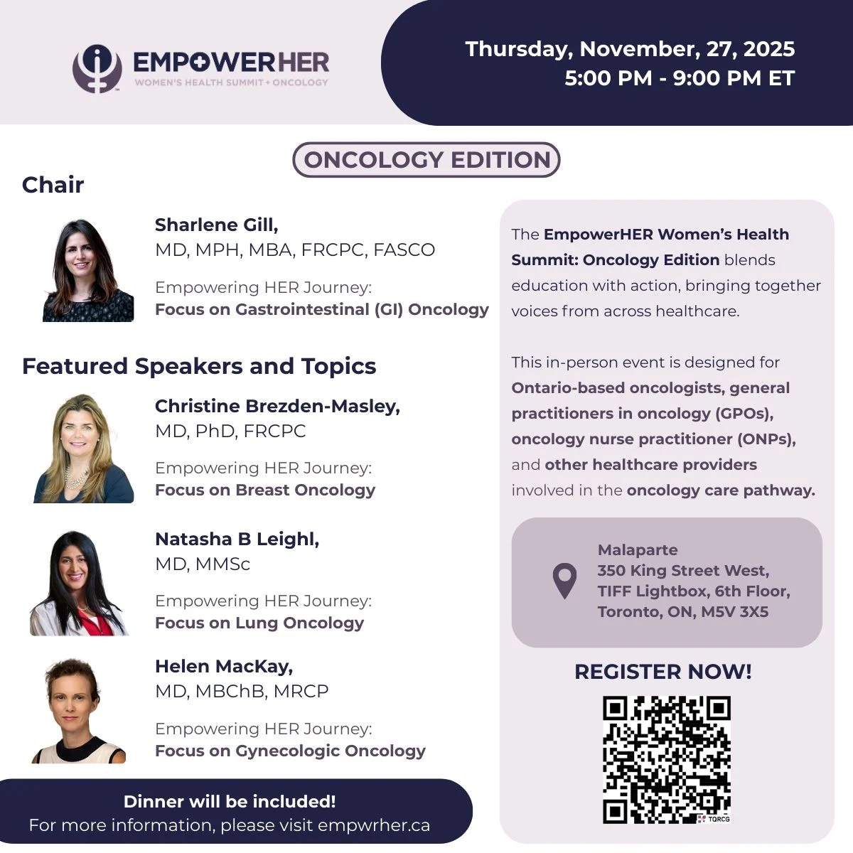 Sharlene Gill: Honoured to Chair the Inaugural Empower HER Oncology Edition