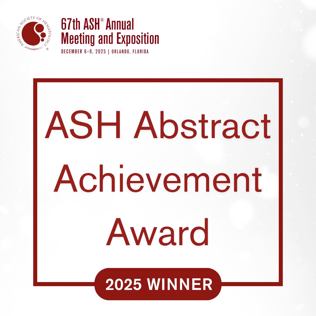 Amy H. Huang Wins 2025 ASH Abstract Achievement Award for Multiple Myeloma Bone Health Study 2 ASH