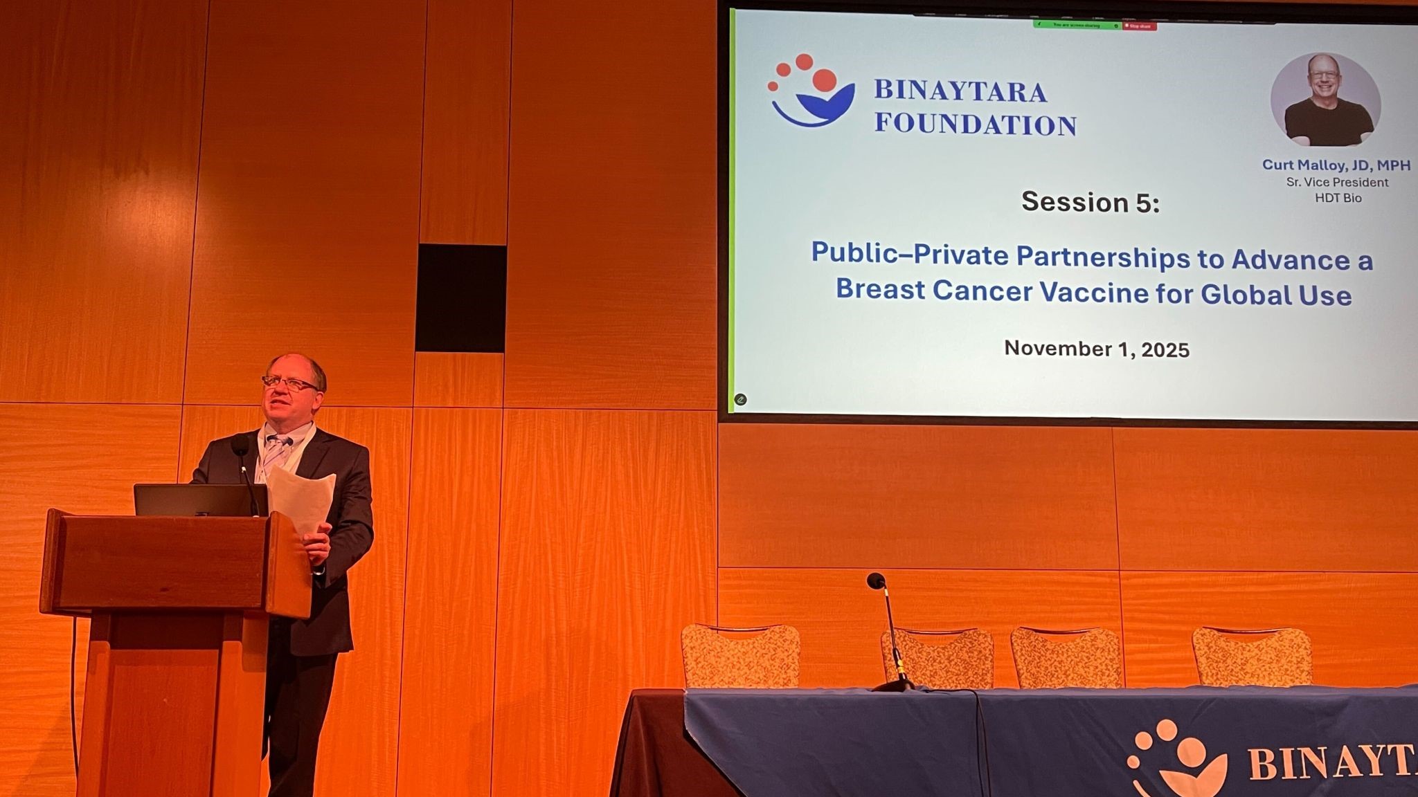 Curt Malloy: Public-Private Partnerships in Global Oncology at 2025 Binaytara Symposium 2 Curt Malloy