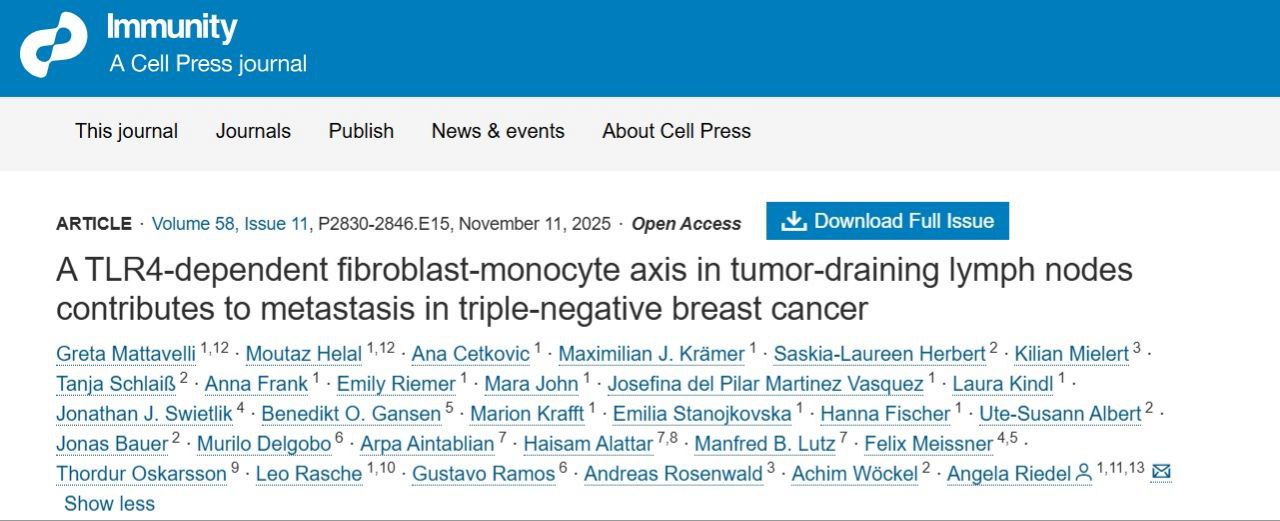 Ivan Zanoni: “Every Cell Is an Immune Cell” - Fibroblasts Orchestrate Immunosuppressive Niches in Breast Cancer 3 Ivan Zanoni