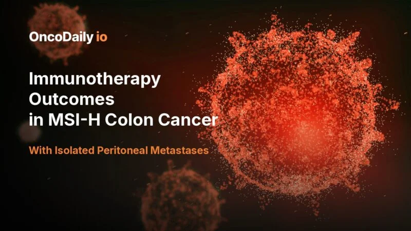 Immunotherapy Improves Survival in MSI-H Colon Cancer with Isolated Peritoneal Metastases