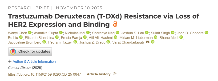 Aya Mohamed: Uncovering HER2 Loss as a Key Resistance Mechanism to T-DXd 2 Aya Mohamed