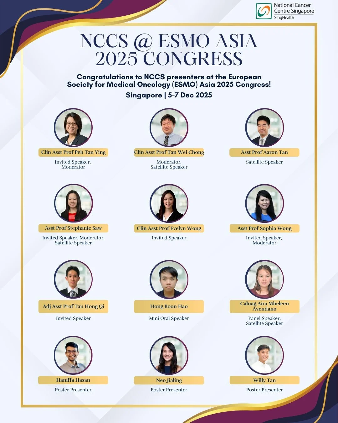 Proudly Presenting at ESMO Asia Congress 2025 - National Cancer Centre Singapore 2 Proudly Presenting at ESMO Asia Congress 2025 - National Cancer Centre Singapore