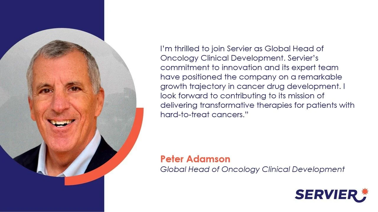 Servier Welcomes Peter Adamson as Global Head of Oncology Clinical Development