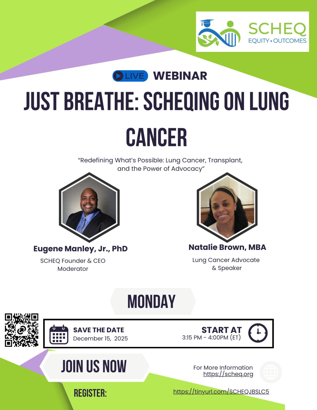 Eugene Manley Invites the Community to the "Just Breathe Lung Cancer Discussion" 2 Eugene Manley