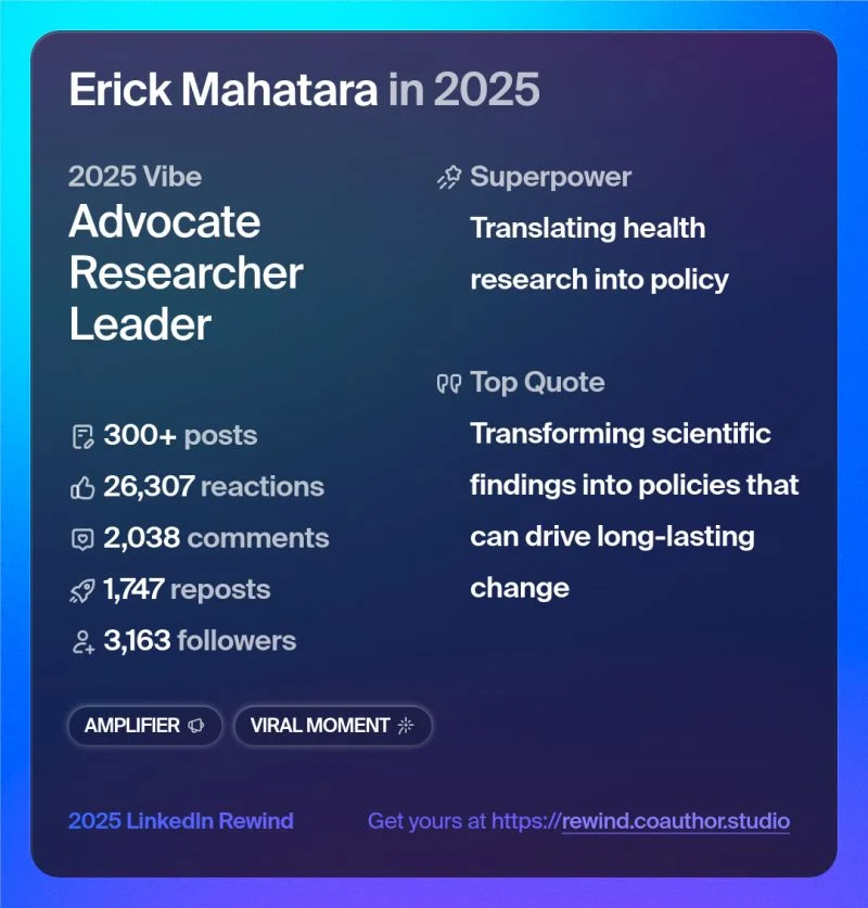 Erick Mahatara: A Year That Stretched, Challenged, and Transformed Me