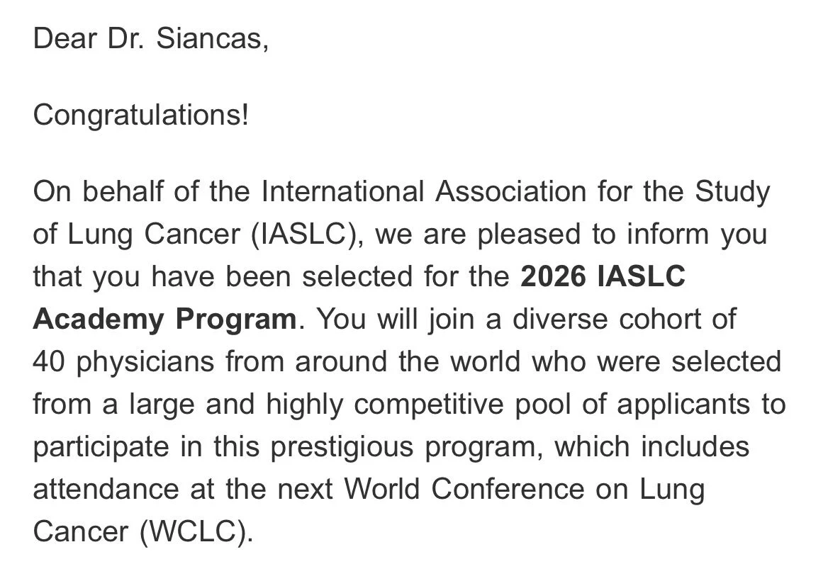 Grezia Siancas: Deep Gratitude to God, to Life, to Myself, and to the IASLC