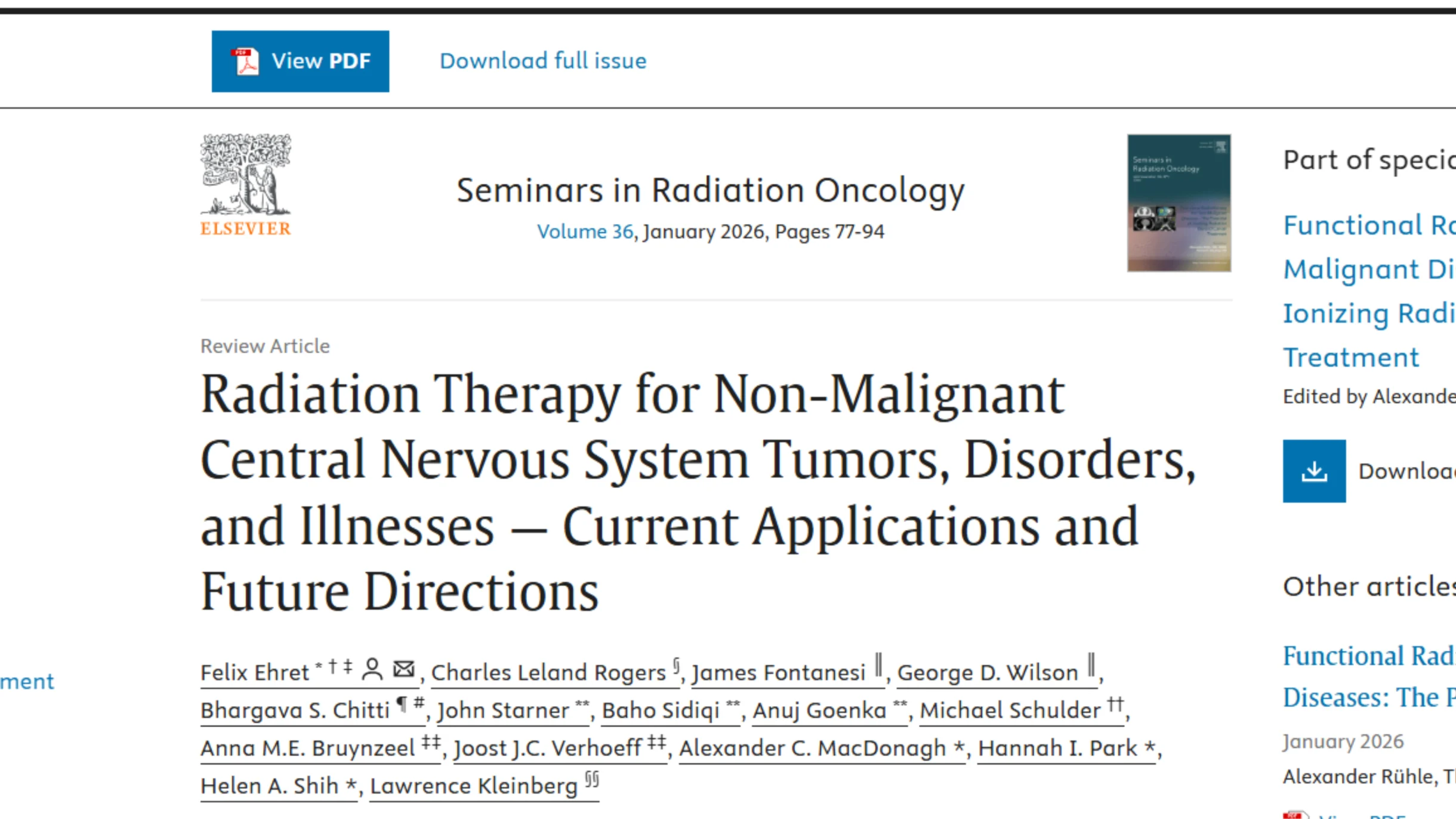 Joost Verhoeff: New Directions for Radiation Therapy in Non-Malignant CNS Conditions