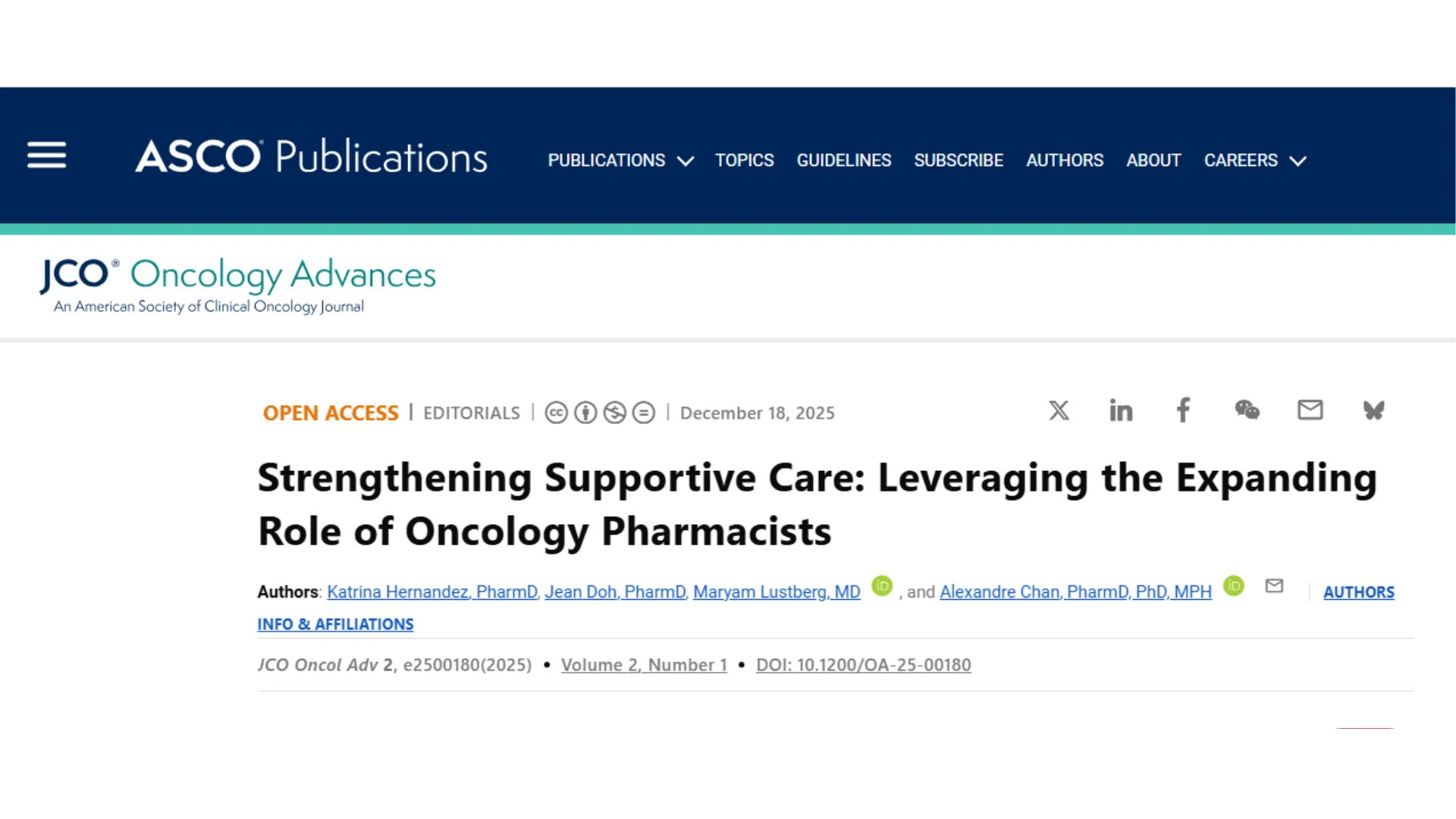 Alexandre Chan: Highlighting the Role of Oncology Pharmacists in Strengthening Supportive Cancer Care