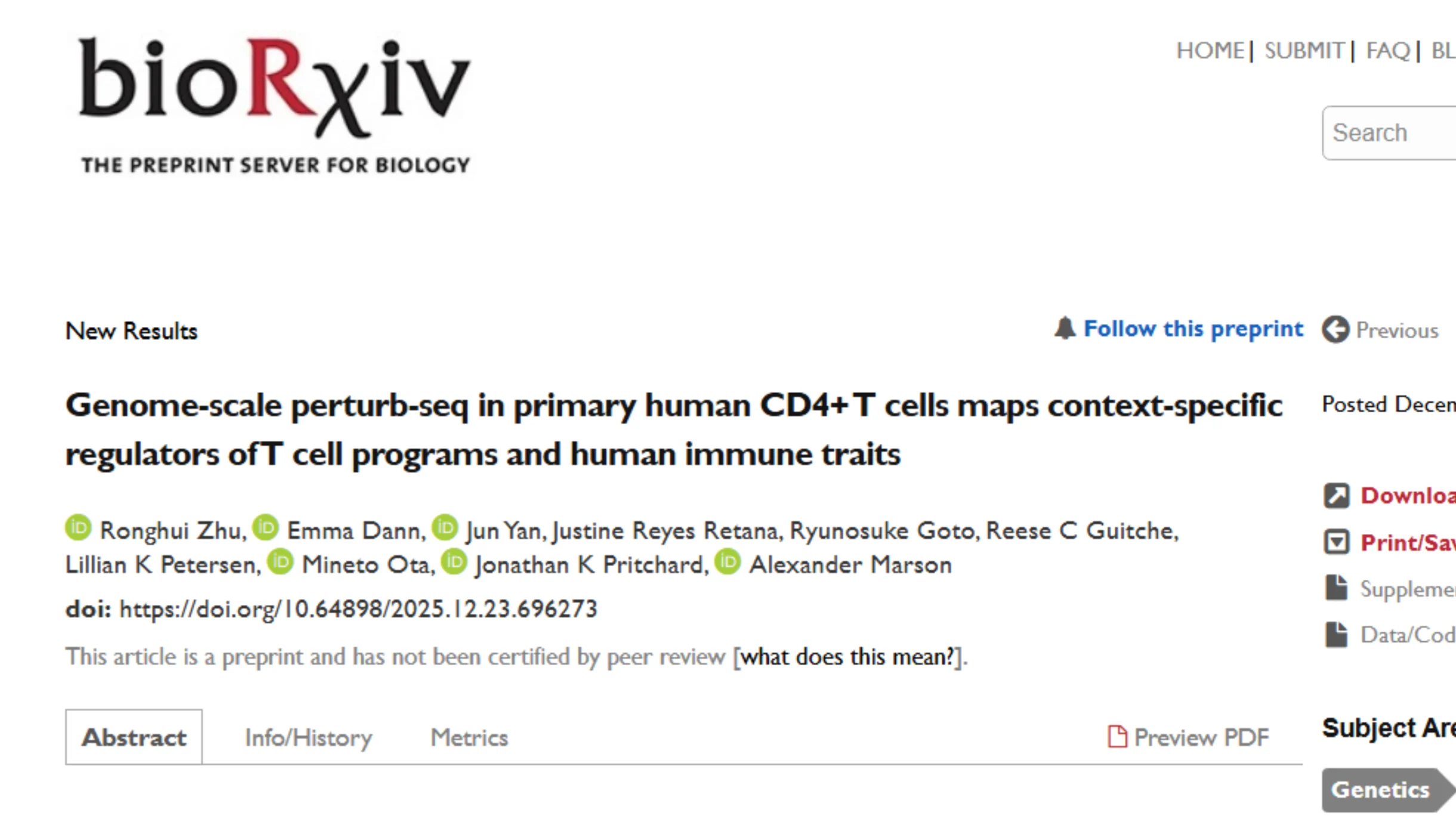 Alex Marson: Launching a Draft Version of the First Installment of the Biohub Billion Cell Project