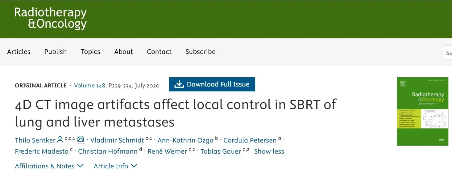 Drew Moghanaki: Raising Awareness of 4D CT Artifacts in Radiation Oncology