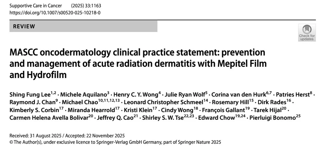 Shing Fung Lee: Key Takeaways on Using Film Dressings During Radiation Therapy