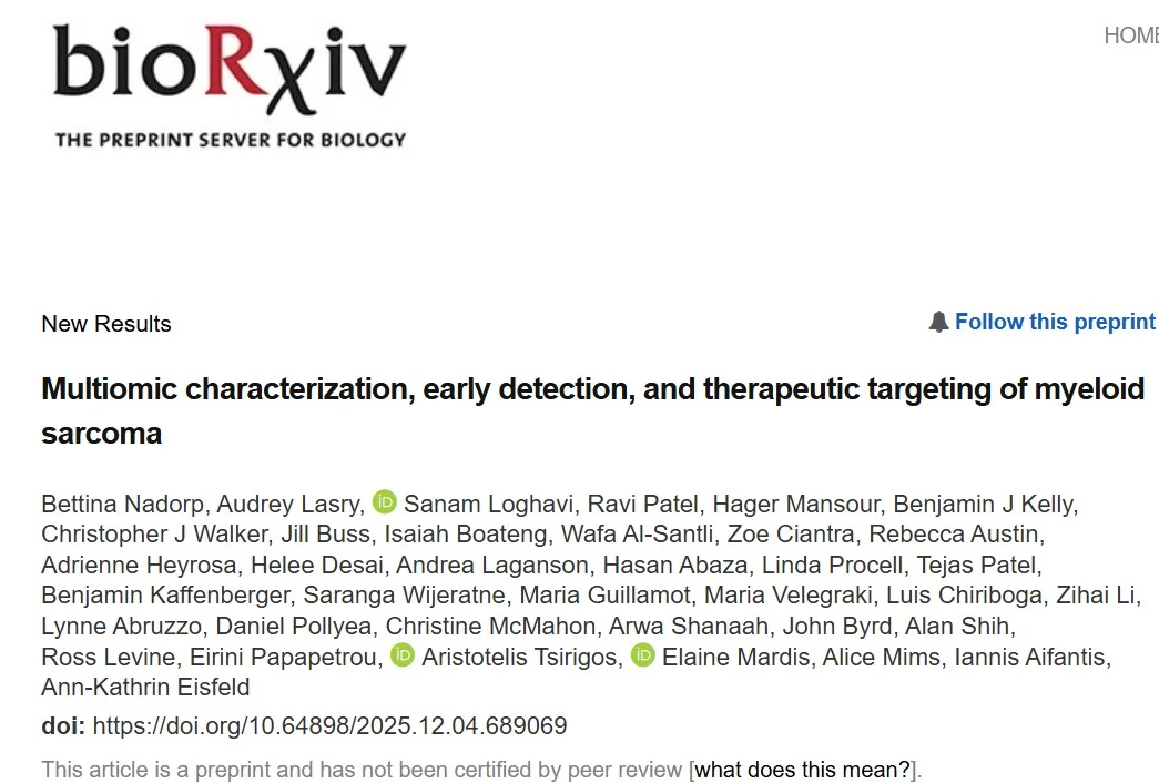 Sanam Loghavi: Audrey Lasry’s Study on RAS‑mutant Myeloid Sarcoma at ASH25 2 Sanam Loghavi: Audrey Lasry’s Study on RAS‑mutant Myeloid Sarcoma at ASH25