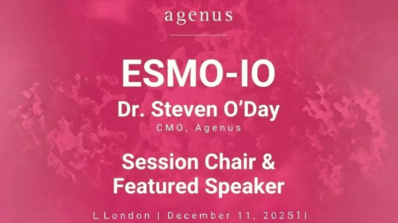 Agenus’ Steven O’Day to Chair and Present at ESMO Immuno-Oncology Congress 2025