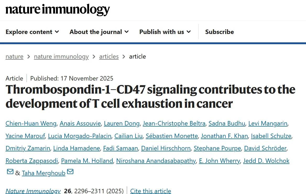 How CD47 TSP1 Signaling Drives T Cell Exhaustion in Cancer - Cancer Research Institute