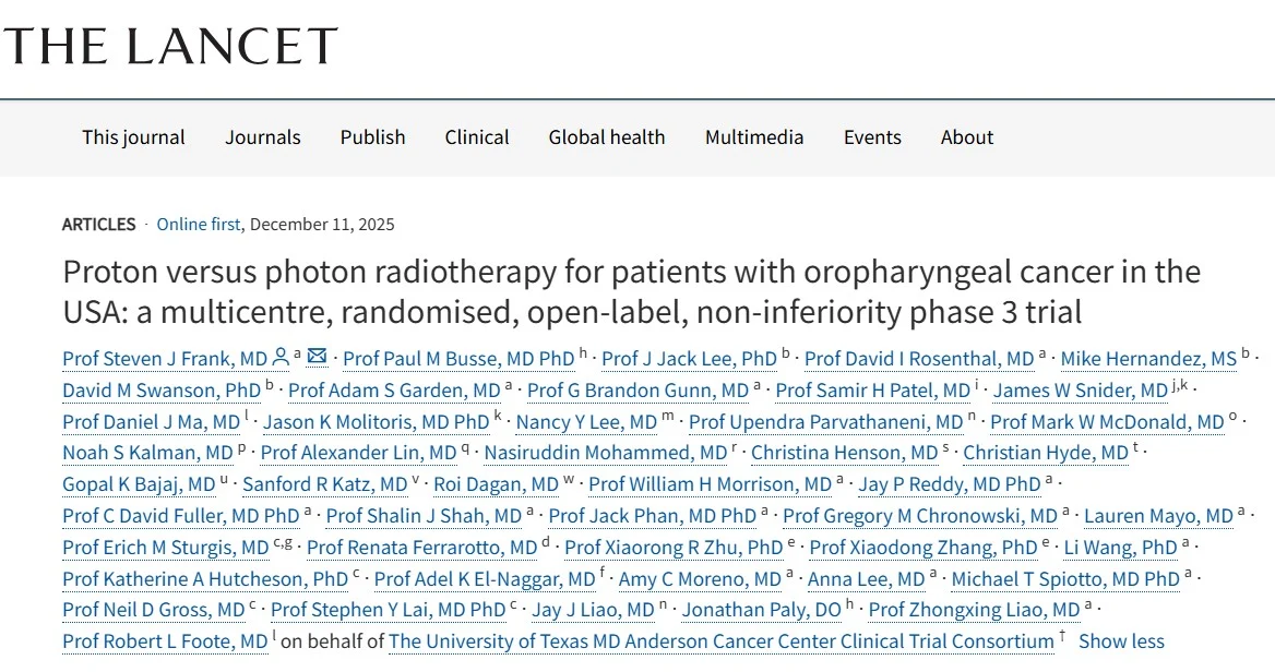 David Sher: US Phase III Trial Compares IMPT and IMRT for Oropharyngeal Cancer