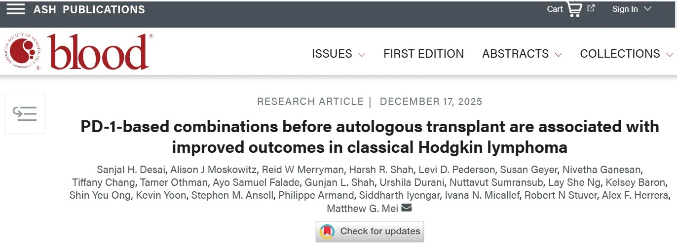 Graham Collins: PD-1 Salvage Therapy Boosts Pre-Transplant Outcomes in Hodgkin Lymphoma